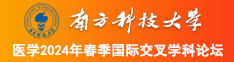 插逼黄色电影南方科技大学医学2024年春季国际交叉学科论坛